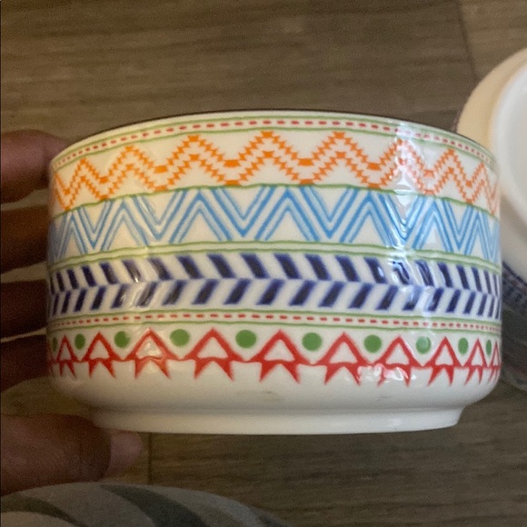 Colorful Patterned Ceramic Bowl - Picture 4 of 6